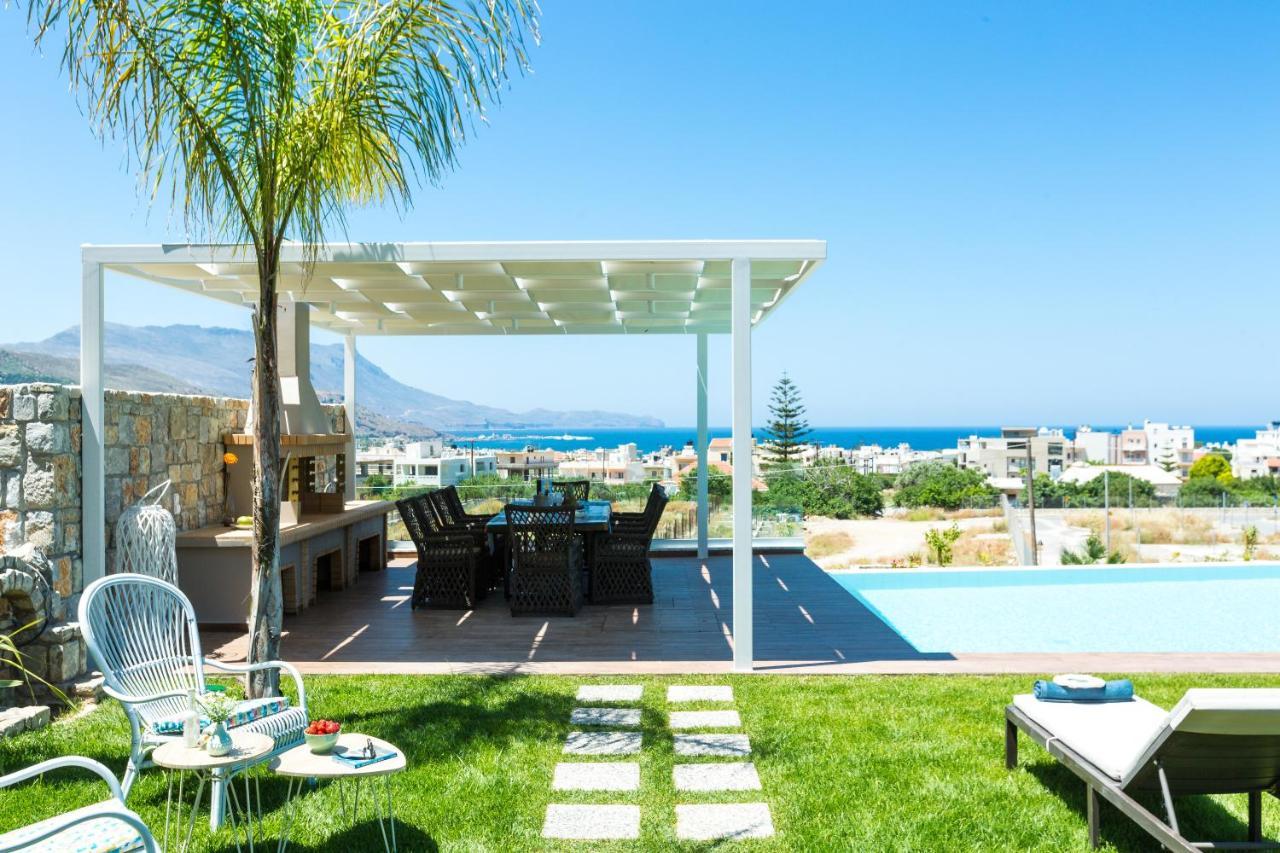 Villa Anemeli - Luxury Pool Villa With Gorgeous Seaview 基萨莫斯 外观 照片